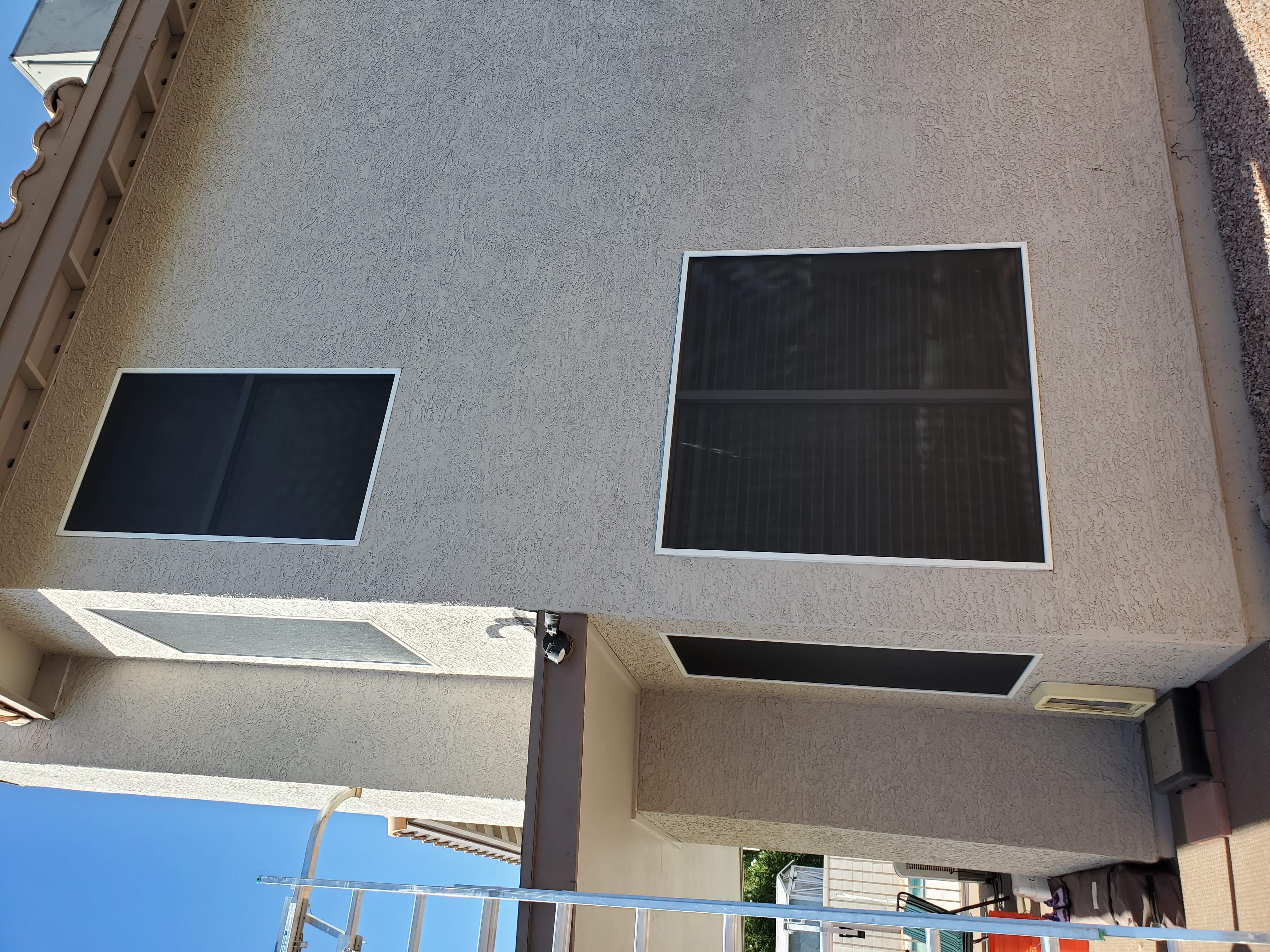 Sunscreen installation - finished work